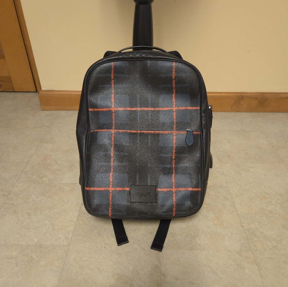 Coach Black and Red Checkered Backpack - image 10